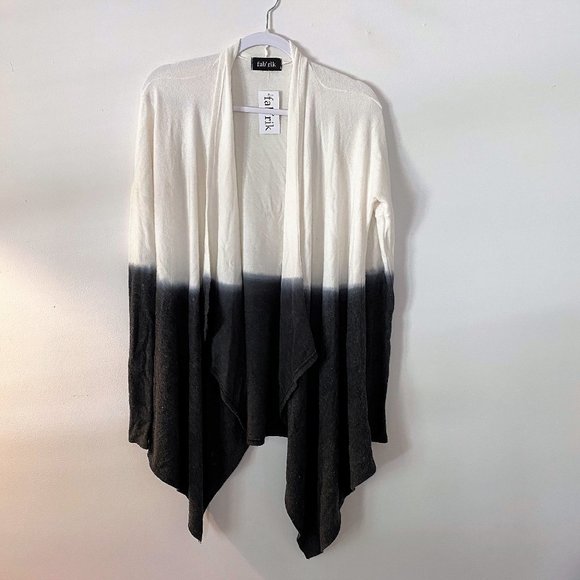 fab'rik Sweaters - Fab'rik Waterfall Cardigan Ombre Black/Gray Med